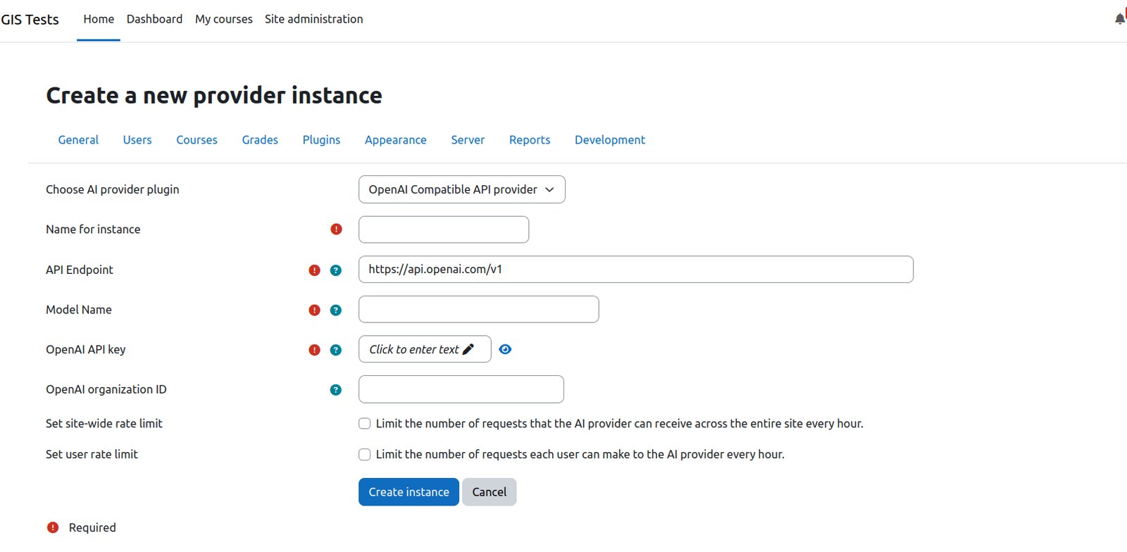 OpenAI Compatible API provider
