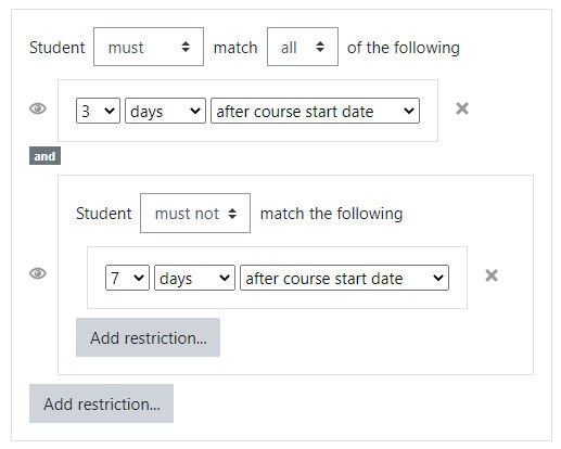 Restriction by relative date