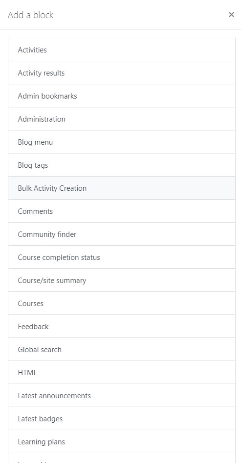 Bulk Activity Creation