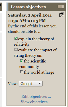 Lesson objectives