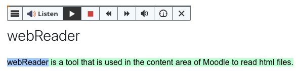 ReadSpeaker for Moodle