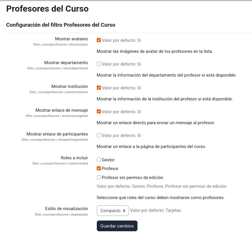 Course Profesores