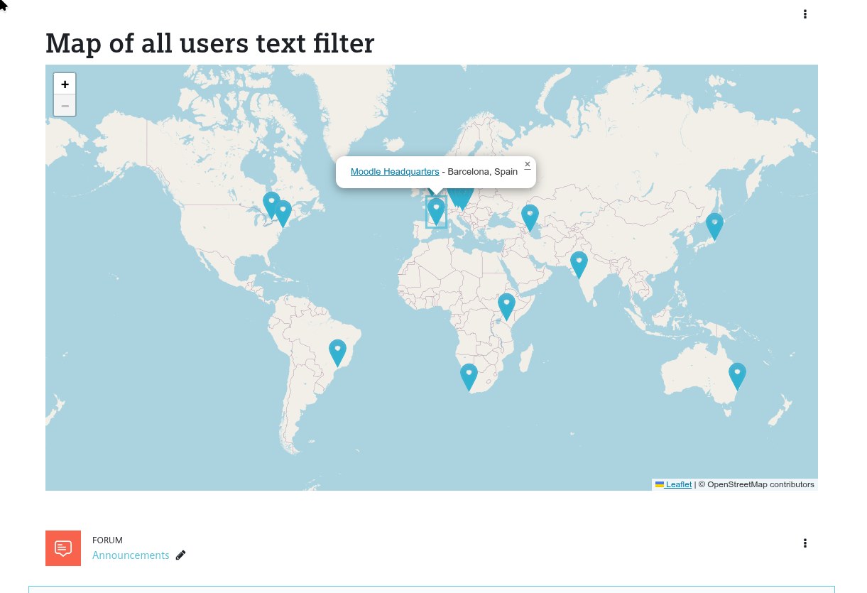 Map of Users