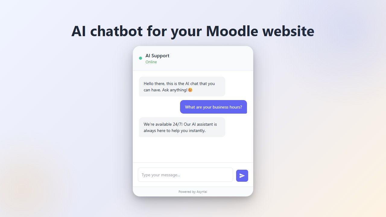 Asyntai AI Chatbot for Moodle