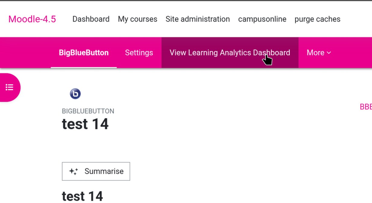 BigBlueButton Learning Analytics Dashboard