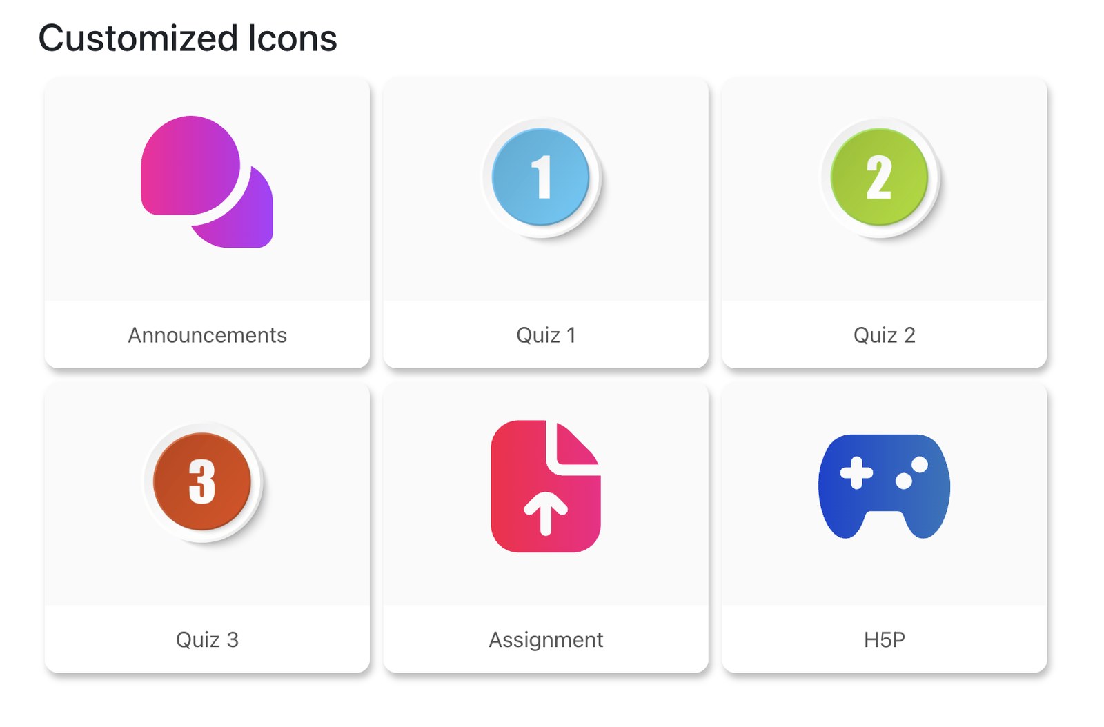 Course Activity Icons