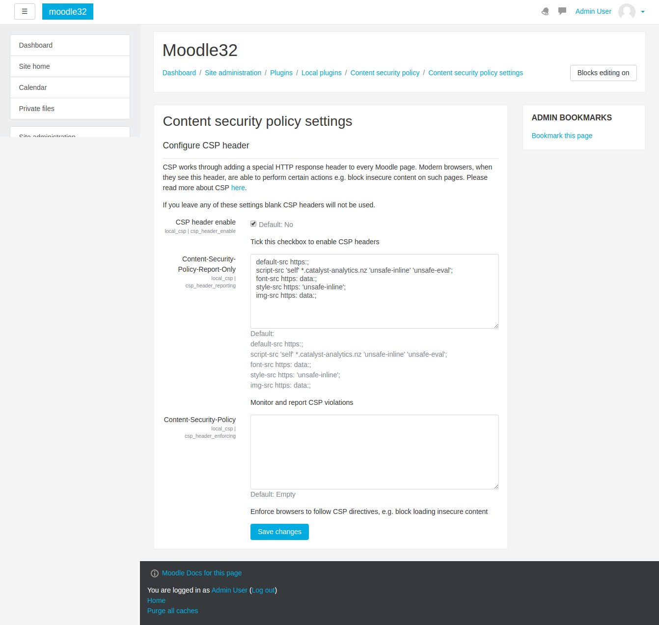 Content security policy
