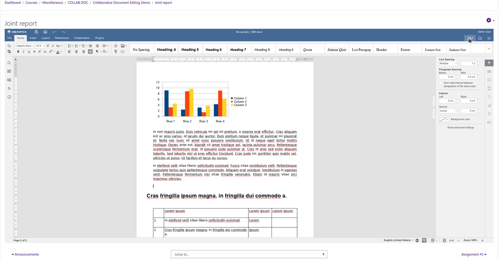 ONLYOFFICE document