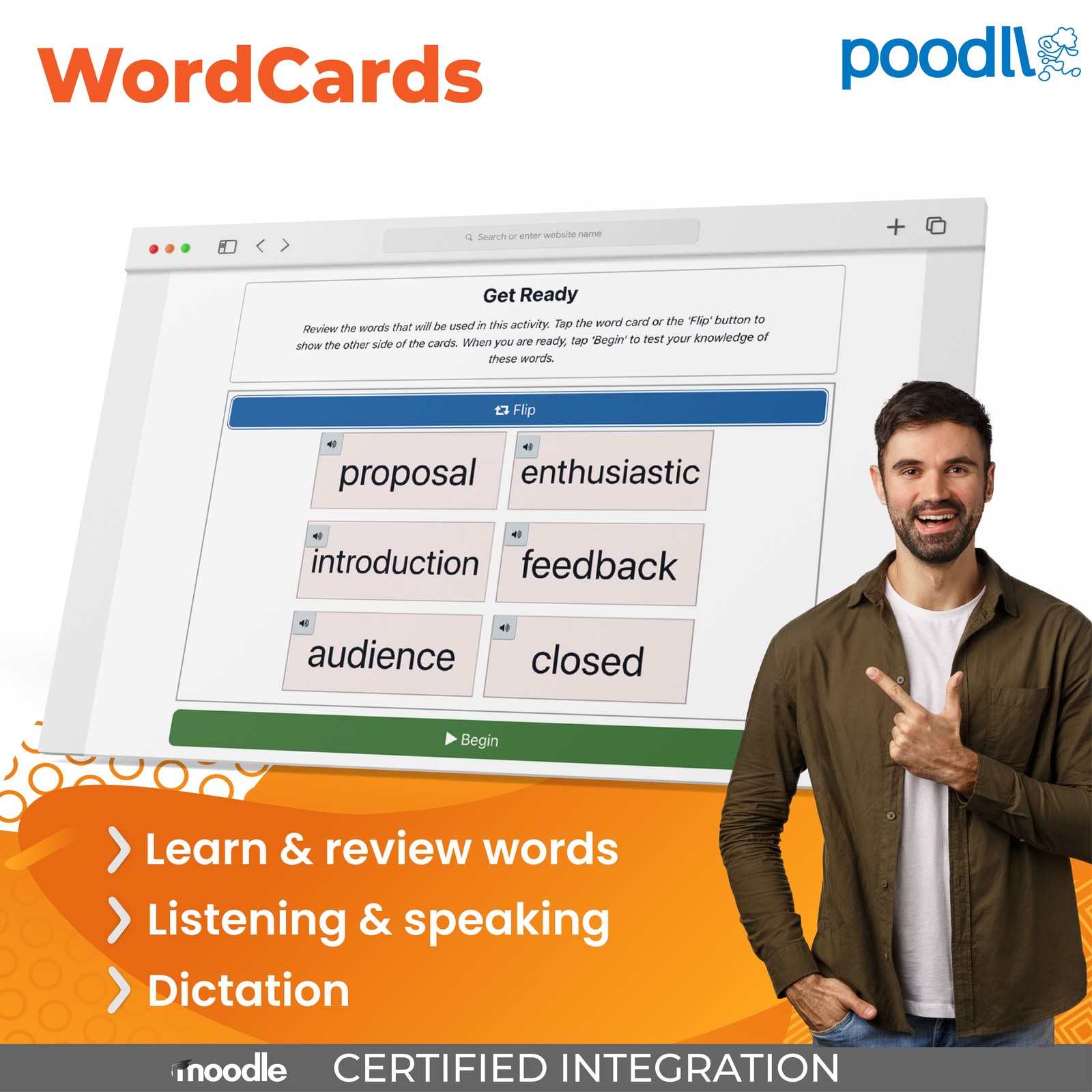 Wordcards by Poodll