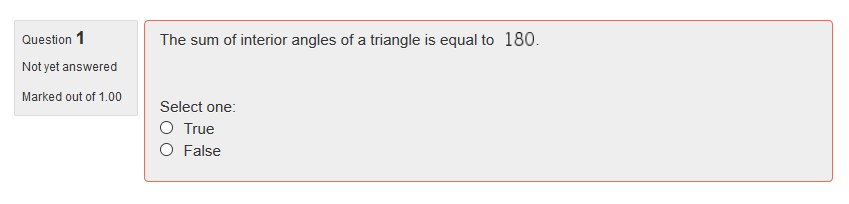 Wiris Quizzes - True/False question type