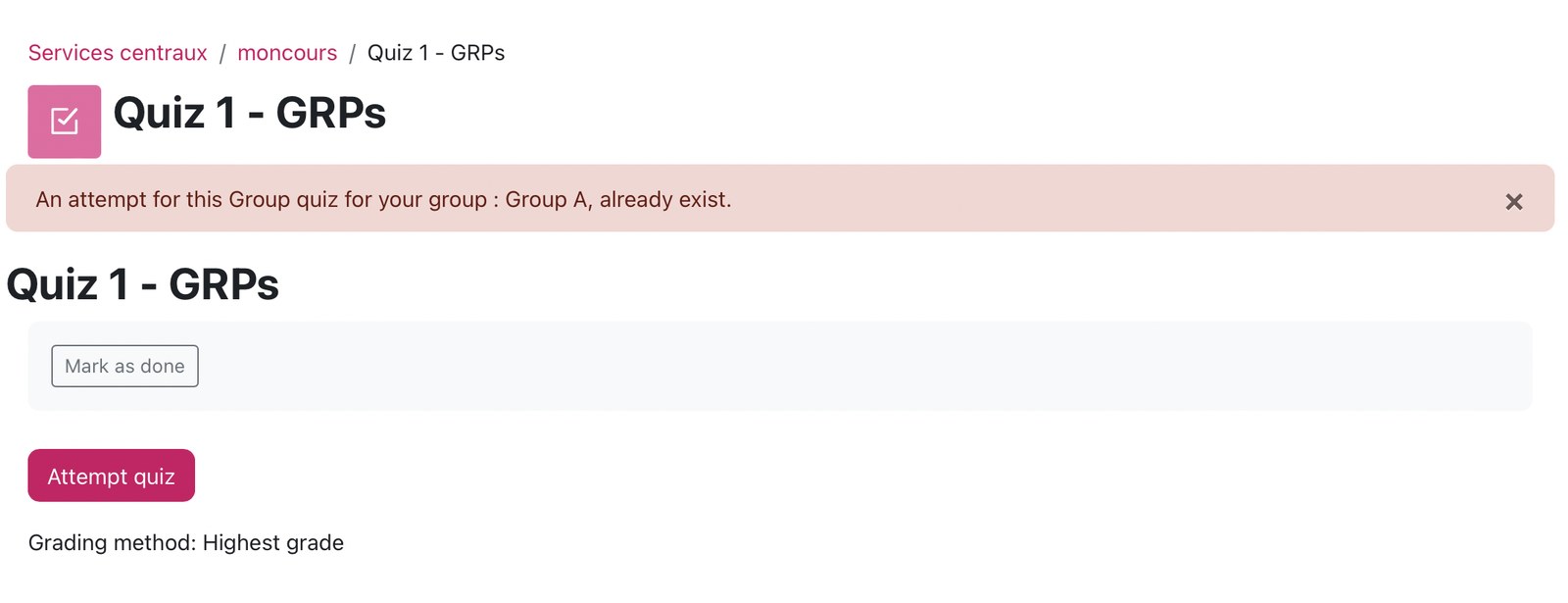 Group quiz