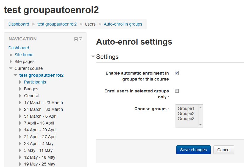 Automatic enrolment in groups